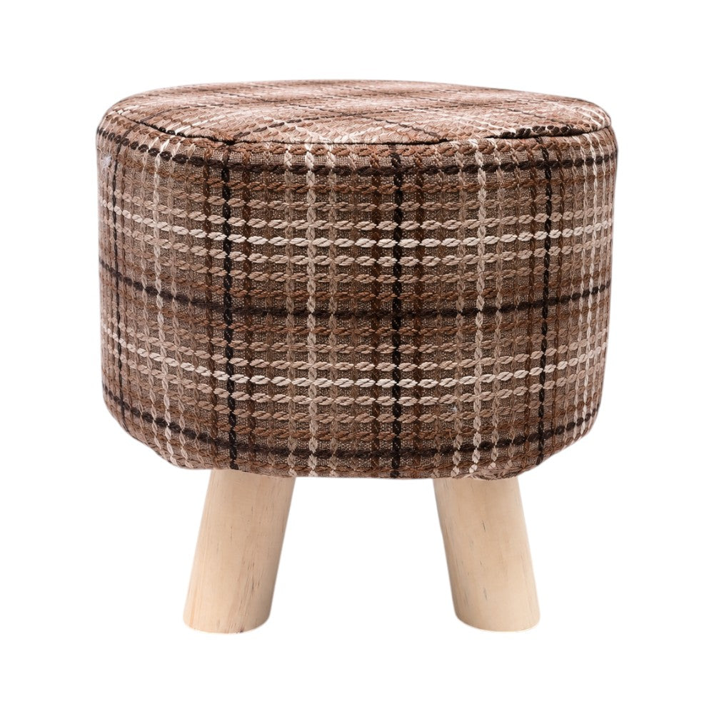 FUR STOOL BROWN IR 36073-14 Default Title - MamasJan Household