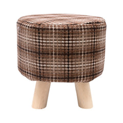 FUR STOOL BROWN IR 36073-14 Default Title - MamasJan Household