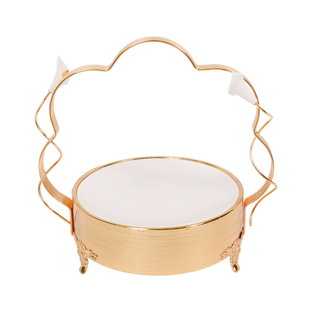 DISH WITH HANDLE GOLDEN 87-8 (S) Default Title - MamasJan Crockery