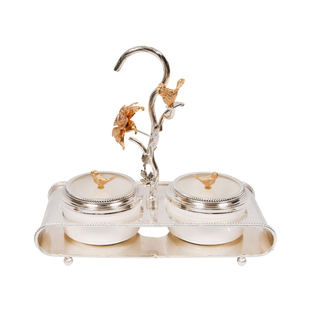 DISH DRYFRUIT SILVER 87-10 Default Title - MamasJan Crockery