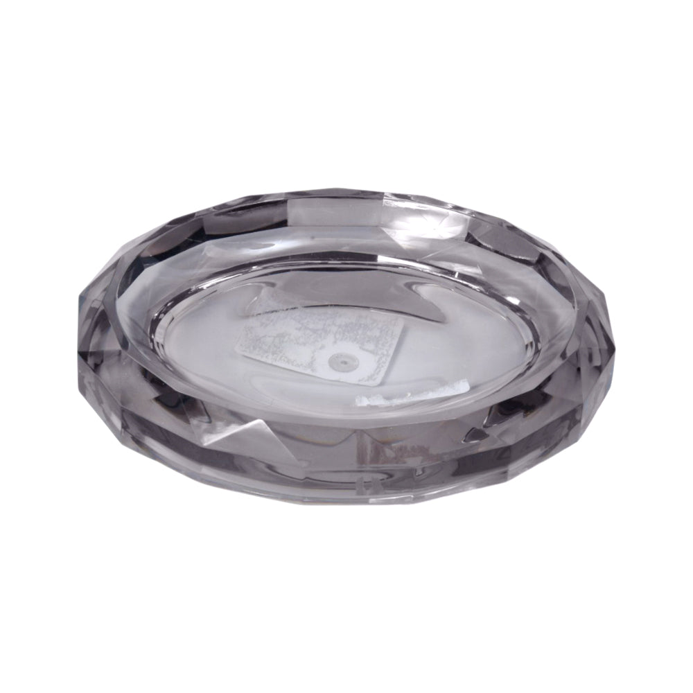 SOAP DISH ACRYLIC OVAL BLACK 6819B Default Title - MamasJan Décor