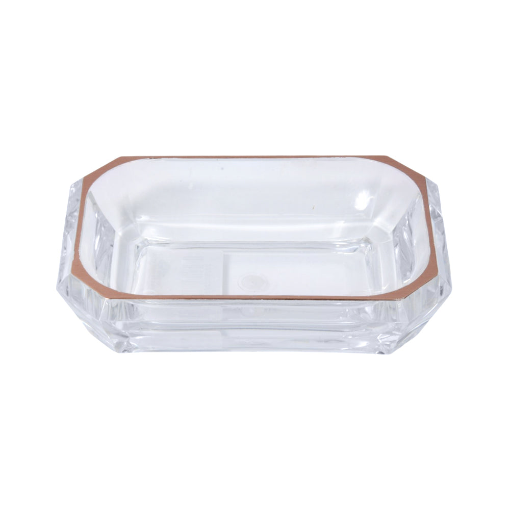 SOAP DISH ACRYLIC SQUARE COPPER 6812-LR Default Title - MamasJan Décor
