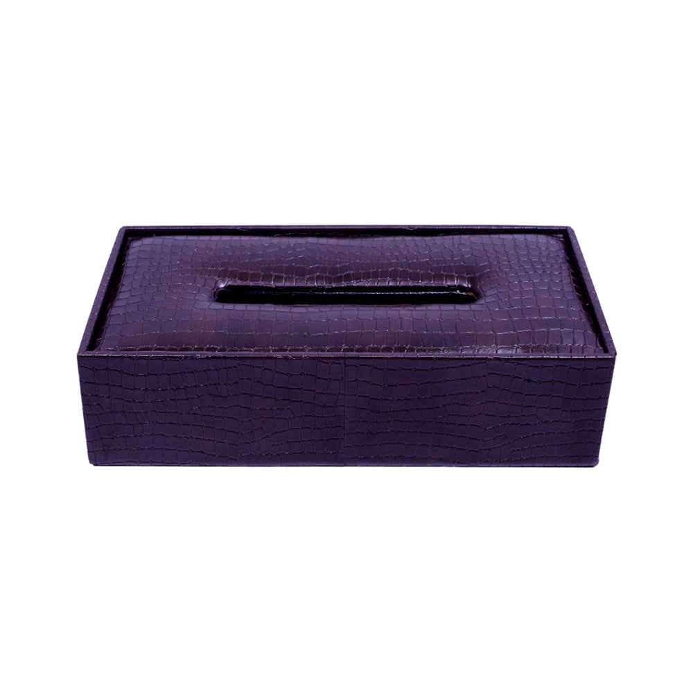 TISSUE BOX LEATHER SLIM LS-26 Default Title - MamasJan Household