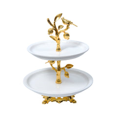 CAKE DISH 2PCS SJ1304-2T A.Z Default Title - MamasJan Décor