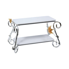 CAKE DISH 2 TIRE SILVER 87-6B M.T Default Title - MamasJan Décor