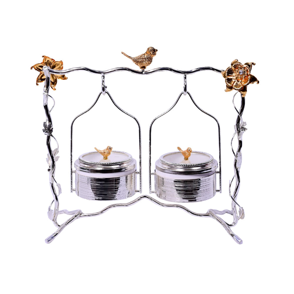 SWING CANDY 2PC SILVER 87-4B M.T Default Title - MamasJan Décor