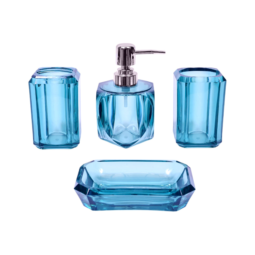 BATHROOM SET 4PC ACRYLIC IR F43531 Default Title - MamasJan Décor