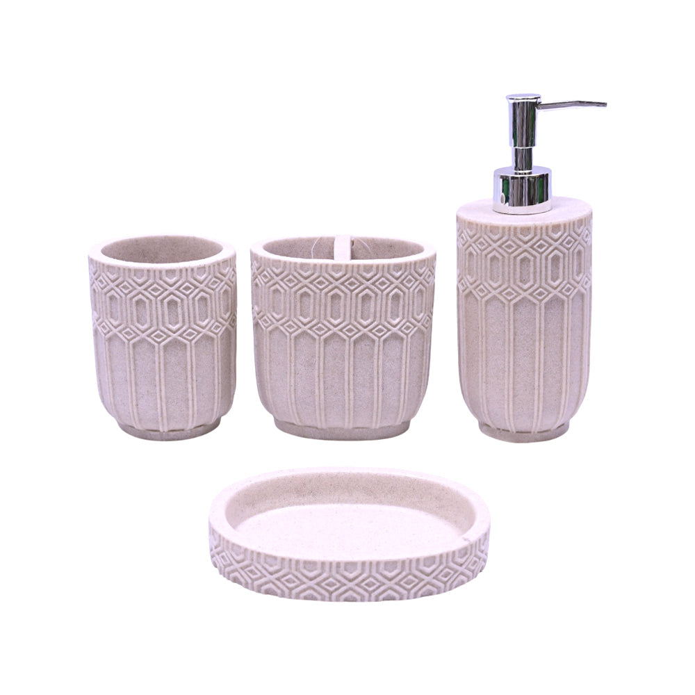 BATH ROOM SET 4PCS IR SMS-1019 Default Title - MamasJan Décor