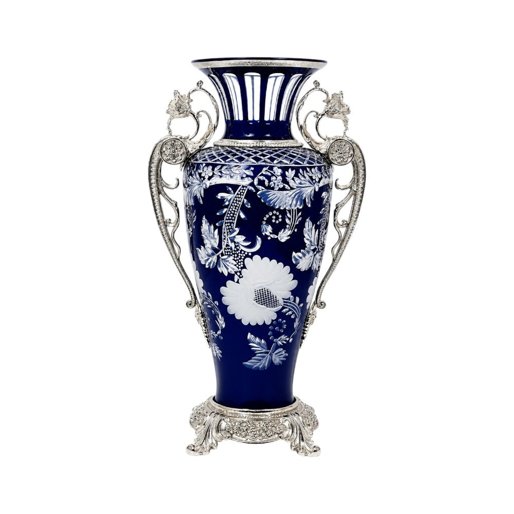 VASE CRYSTAL BRASS IR EV1117-1 JSA03-A32 Default Title - MamasJan Decoration