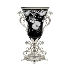 VASE CEYSTAL BRASS IR H-C51-6001 JSA03-A32 Default Title - MamasJan Decoration