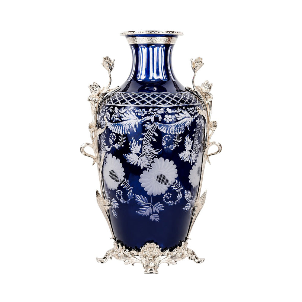 VASE CRYSTAL BRASS IR M3-106301 JSA03-A32 Default Title - MamasJan Decoration