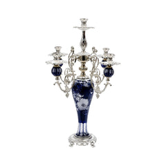 CANDLE STAND CRYSTAL BRASS IR XM29-1 JSA03-A32 Default Title - MamasJan Decoration