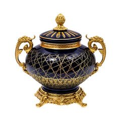 BOWL CANDY CRYSTAL BRASS IR E6-J2007-1 JSA19-A32 Default Title - MamasJan Decoration