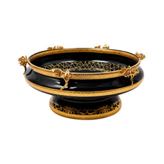 BOWL CANDY CRYSTAL BRASS IR E7-B33003-1 JSA19-A32 Default Title - MamasJan Decoration
