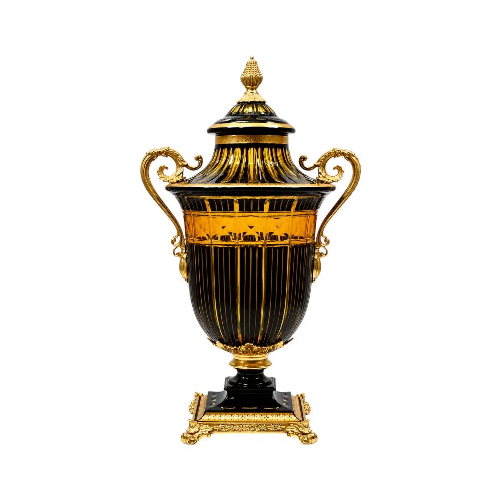BOWL CANDY CRYSTAL BRASS IR E6-J22042-1 JSA24-A32 Default Title - MamasJan Decoration