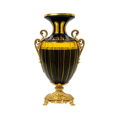 VASE CRYSTAL BRASS IR E9-V21042-3 JSA24-A32 Default Title - MamasJan Decoration