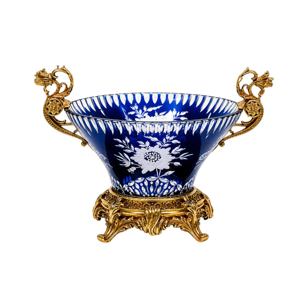 BOWL CRYSTAL BRASS IR E9-B3031-2 JC202-A32-JB Default Title - MamasJan Decoration