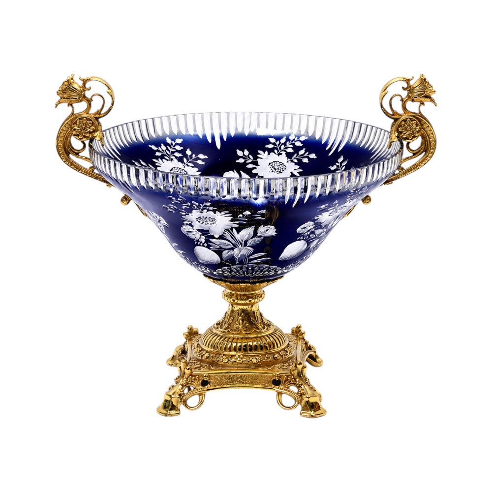 BOWL CRYSTAL BRASS IR E9-B3021-2 JC202-A32-JB Default Title - MamasJan Decoration