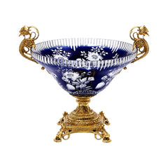 BOWL CRYSTAL BRASS IR E9-B3021-2 JC202-A32-JB Default Title - MamasJan Decoration