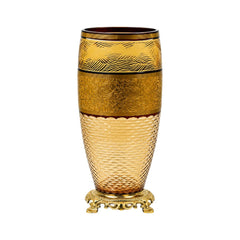 VASE CRYSTAL BRASS IR E8-V1055M-1 J504-C38 Default Title - MamasJan Decoration