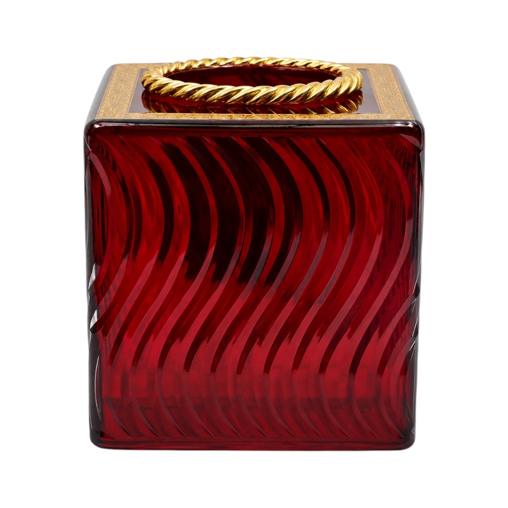 TISSUE BOX CRYSTAL BRASS IR H-W02-6025 JSC05-21D Default Title - MamasJan Decoration