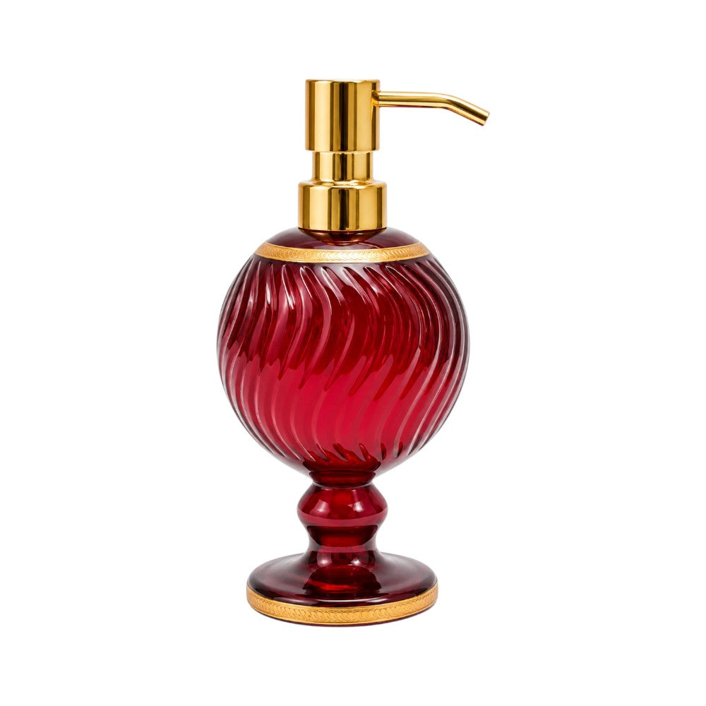 SOAP DISPENSER CRYSTAL BRASS IR H-W07-1087 JSC05-21D Default Title - MamasJan Decoration