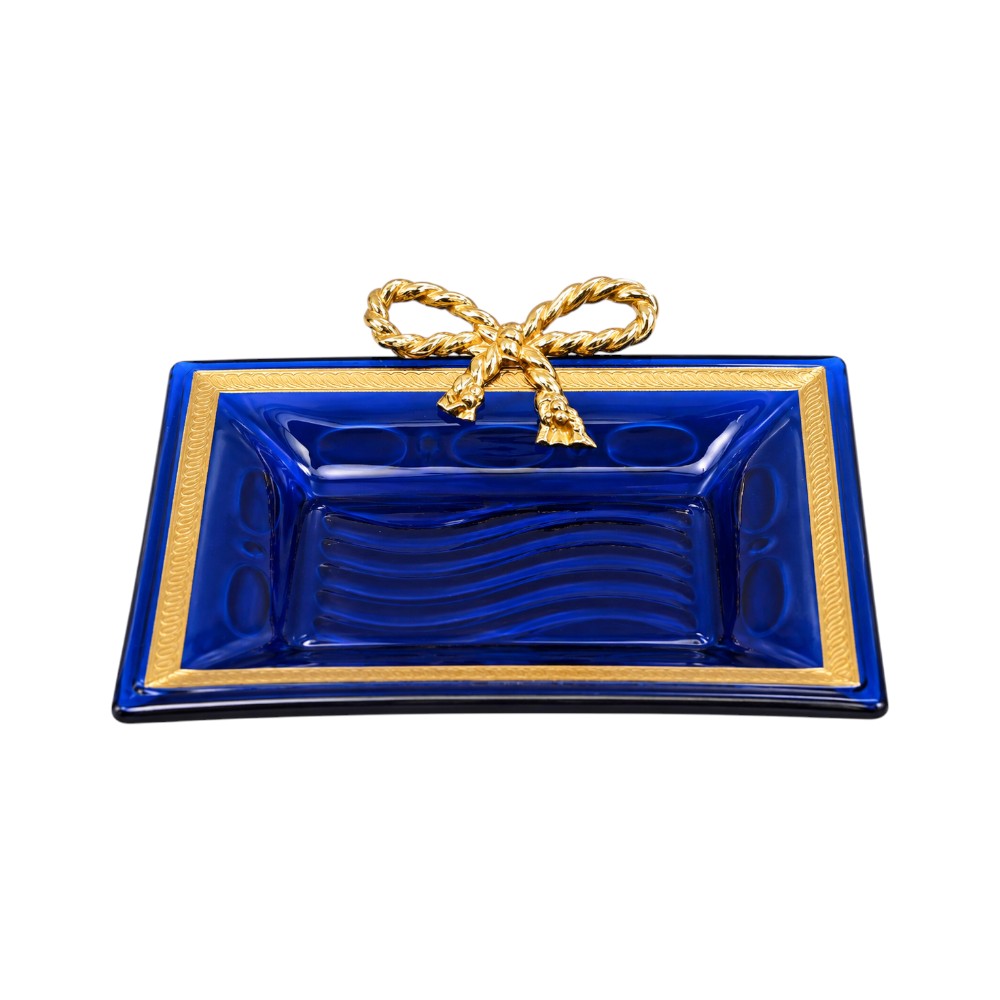 SOAP DISH CRYSTAL BRASS IR H-P52-1152M JSC05-28D Default Title - MamasJan Decoration