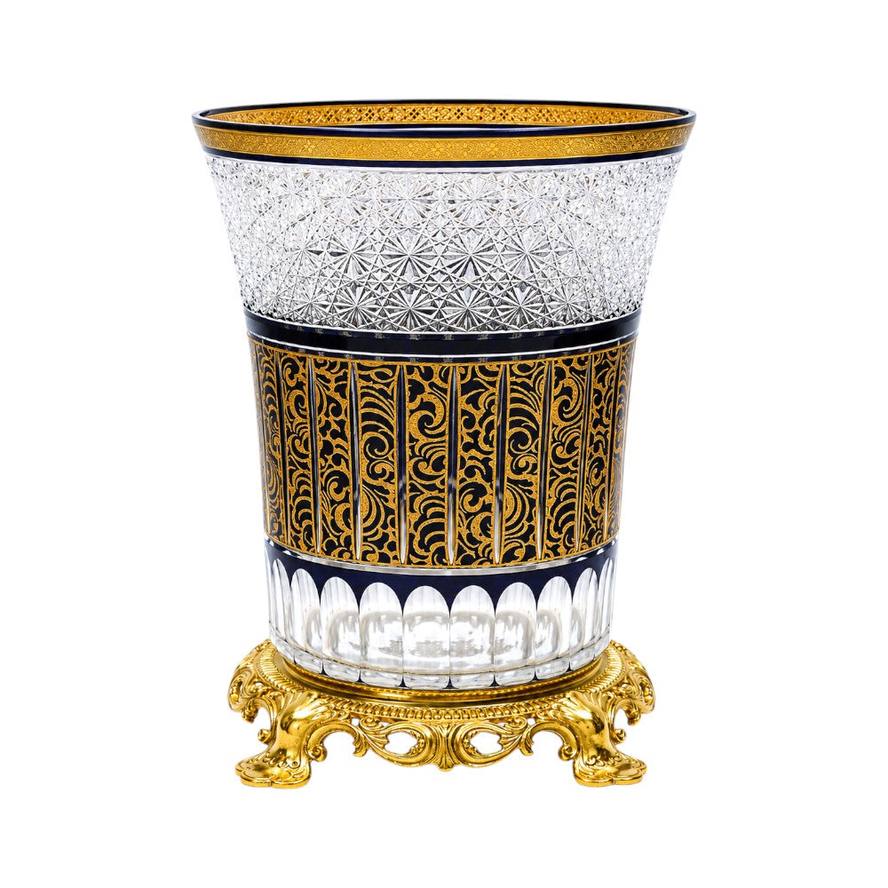 VASE CRYSTAL BRASS IR E8-V1062-4 JSA31-A32 Default Title - MamasJan Decoration