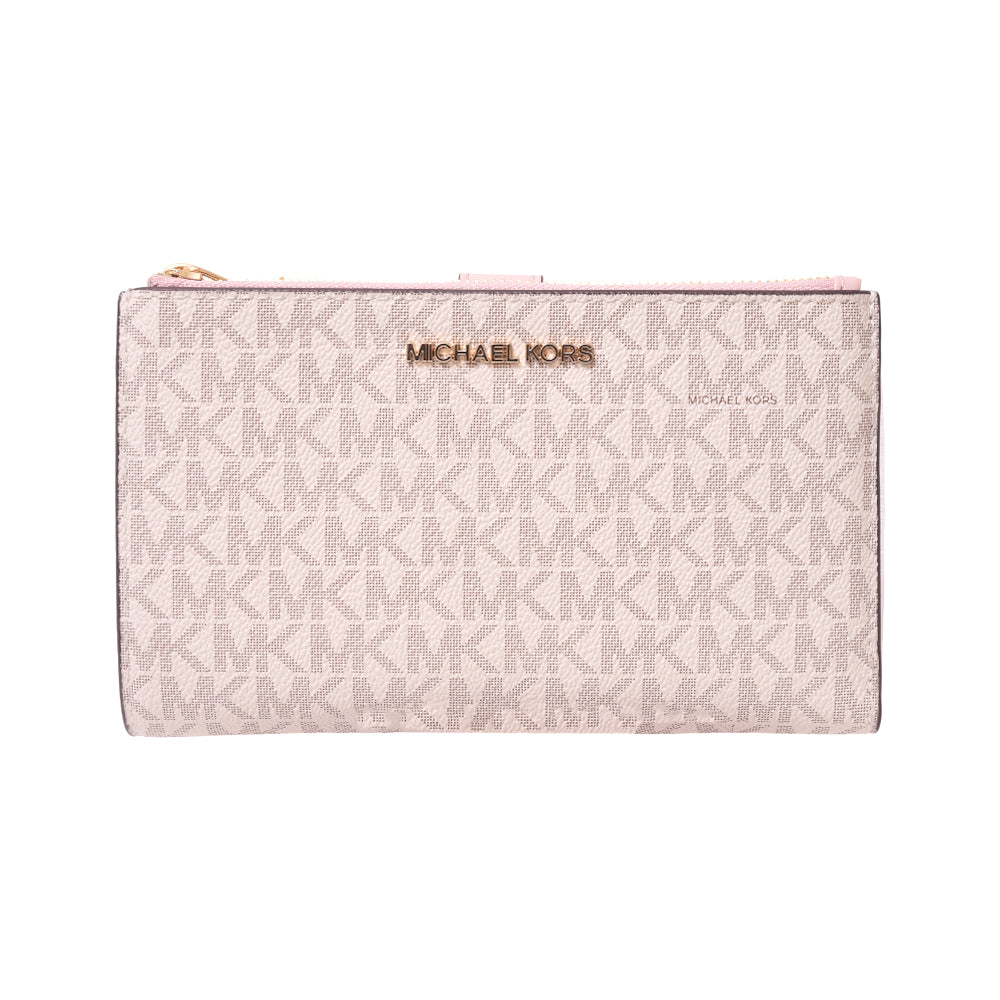 MK DOUBLE ZIPPER WALLET 35F8GTVW0B VANILLA (IR) Default Title - MamasJan Ladies Shoes & Bags