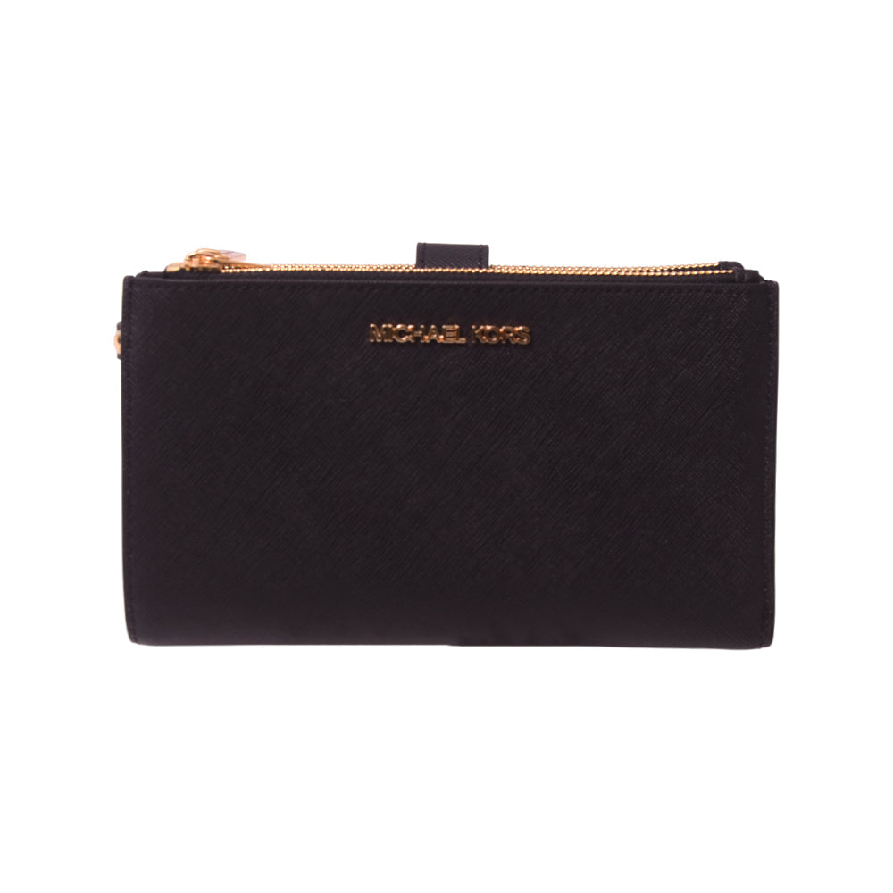 MK DOUBLE ZIPPER WALLET 35F8GTVW0L BLK (IR) Default Title - MamasJan Ladies Shoes & Bags