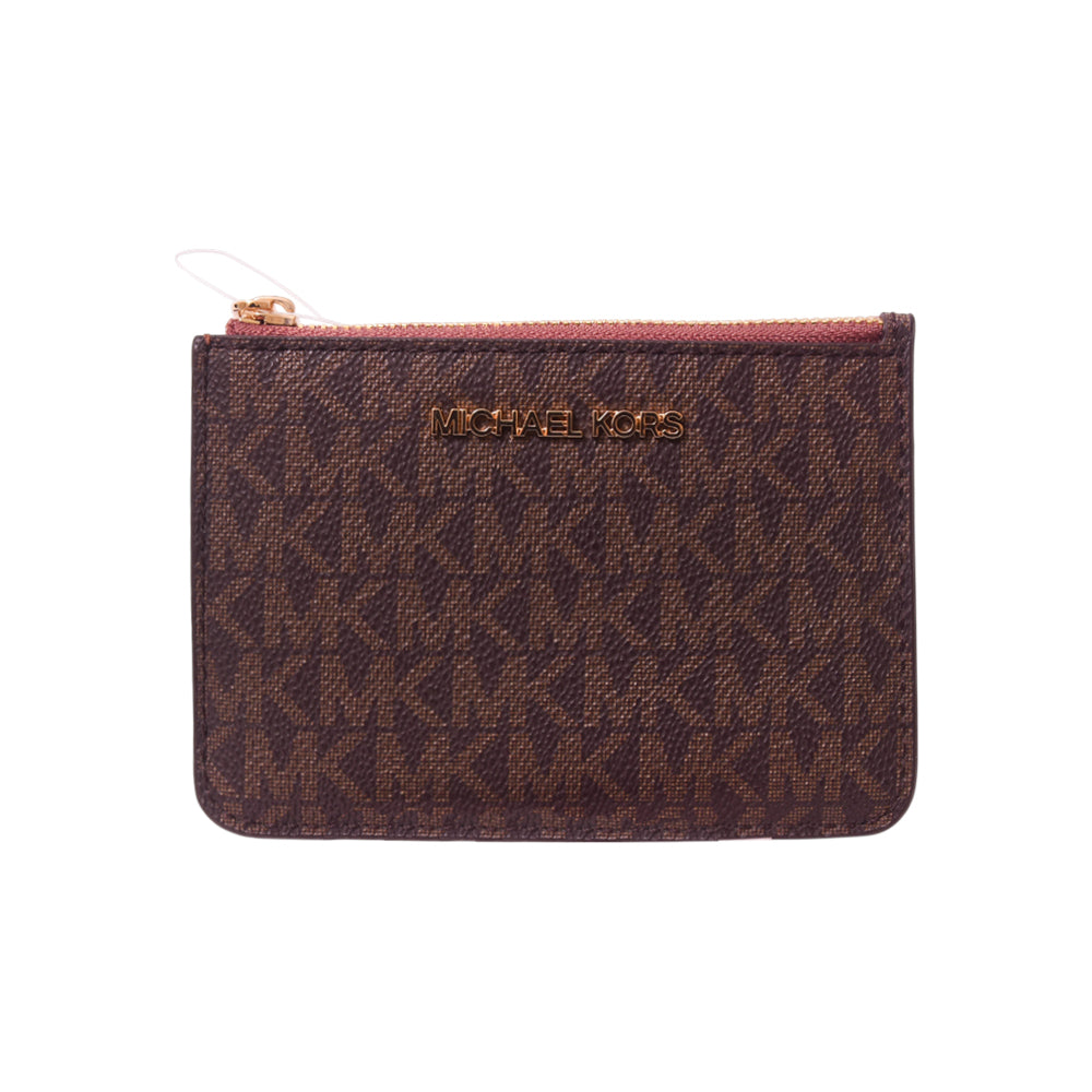 MK SIGNATURE CARD HOLDER 35H9GTVP1B BRN (IR) Default Title - MamasJan Ladies Shoes & Bags