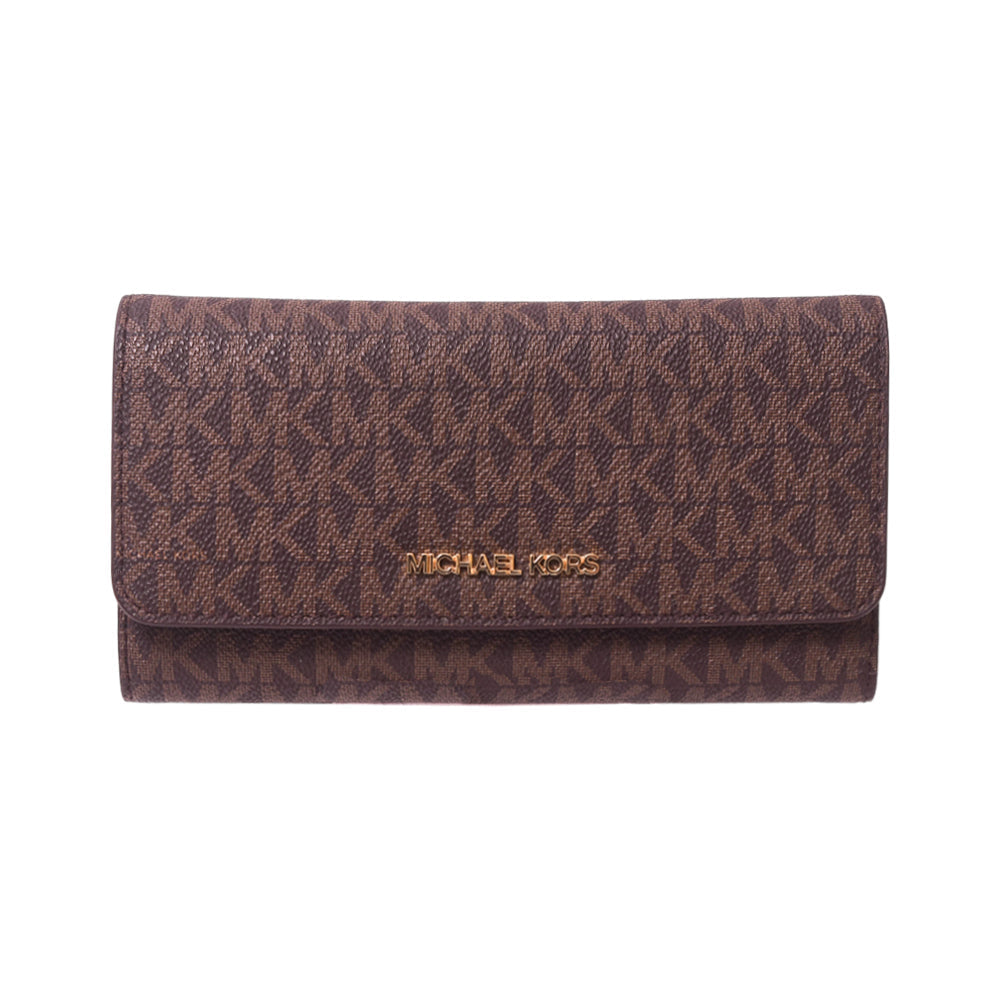 MK SIGNATURE WALLET 35F8GTVF3B BRN (IR) Default Title - MamasJan Ladies Shoes & Bags