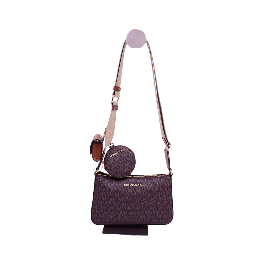 MK SIGNATURE CROSSBODY BAG 35S2GTVC1B BRN (IR) Default Title - MamasJan Ladies Shoes & Bags