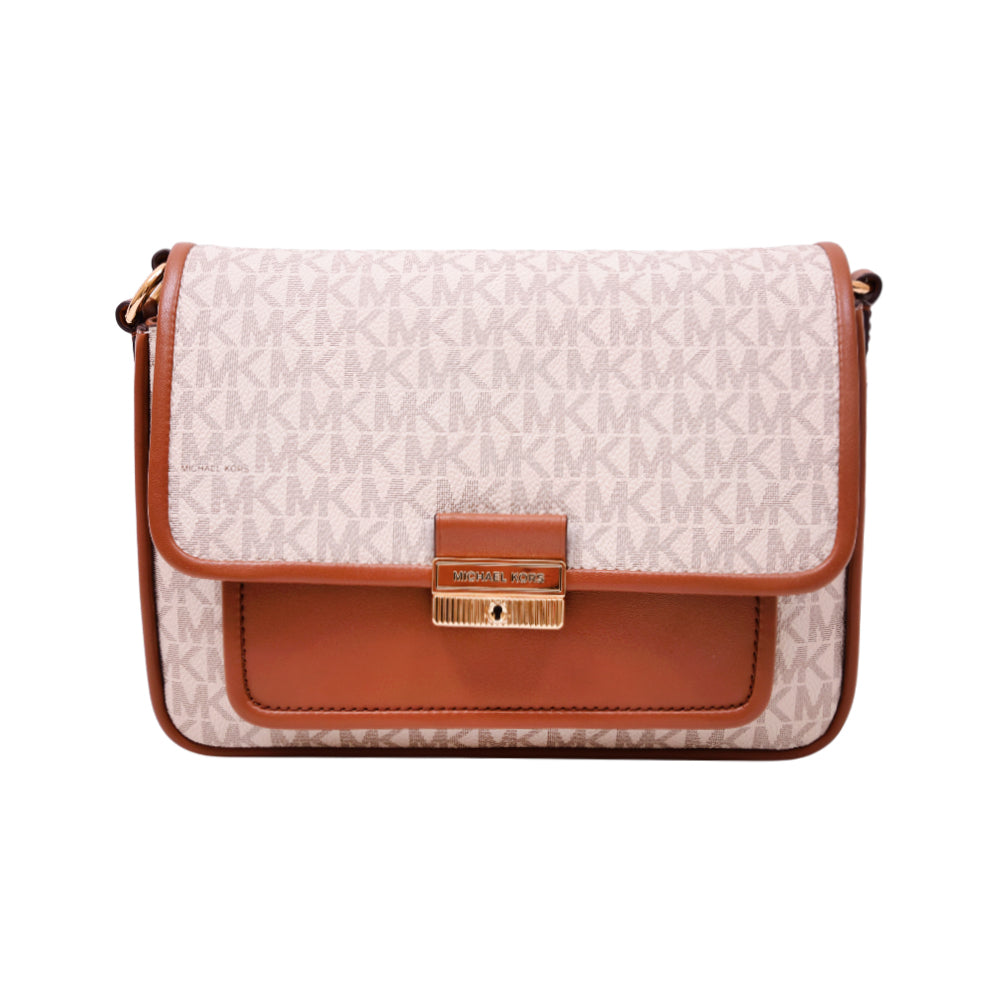 MK SIGNATURE CROSSBODY BAG 35R5G2BM8B VANILLA (IR) Default Title - MamasJan Ladies Shoes & Bags