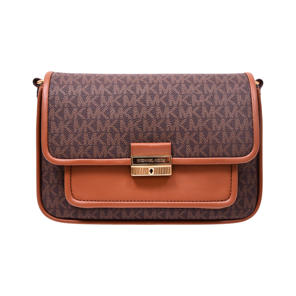 MK SIGNATURE CROSSBODY BAG 35R5G2BM8B BRN (IR) Default Title - MamasJan Ladies Shoes & Bags