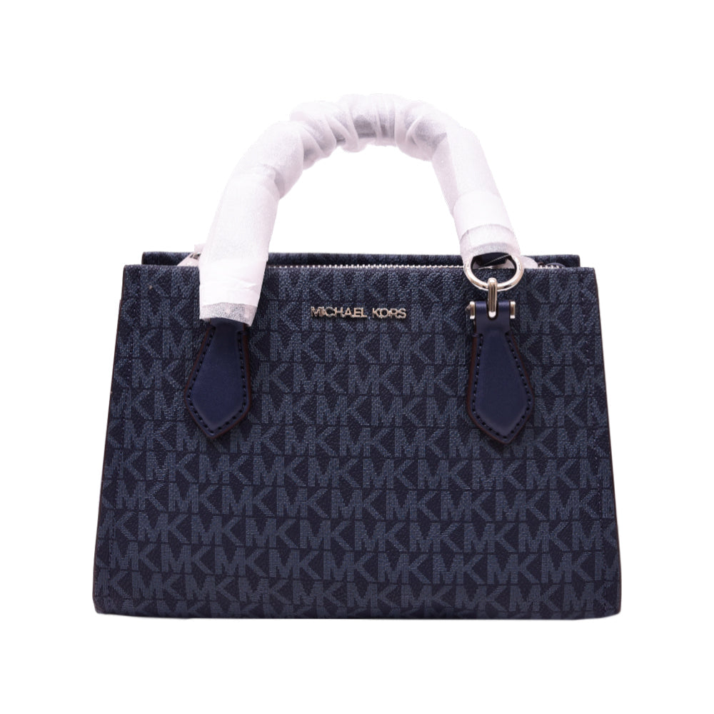 MK SIGNATURE HANDCARRY CROSSBODY BAG 35F5S6AM1B BLU (IR) Default Title - MamasJan Ladies Shoes & Bags