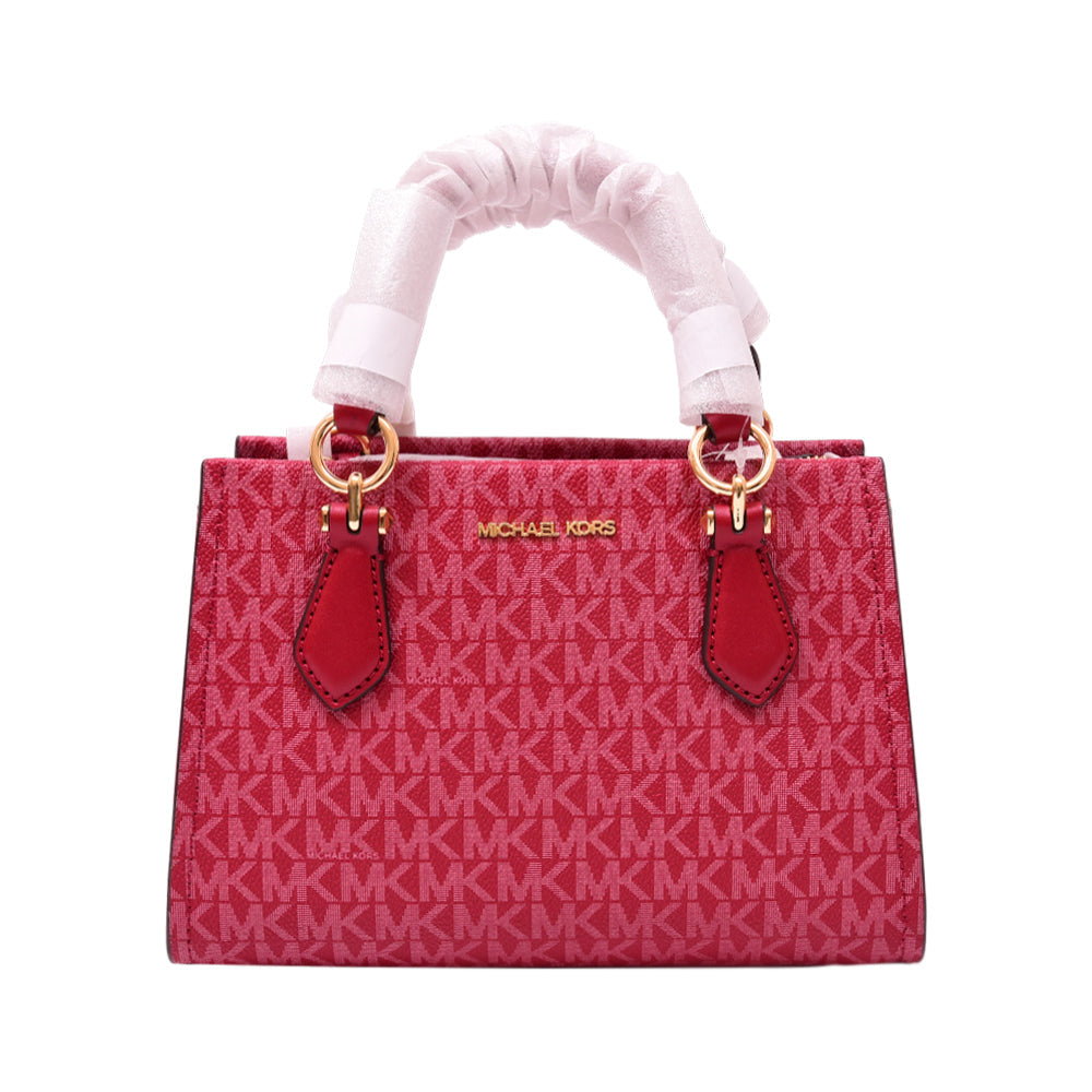MK SIGNATURE HANDCARRY CROSSBODY BAG 35F5G6AM1V CHERRY (IR) Default Title - MamasJan Ladies Shoes & Bags