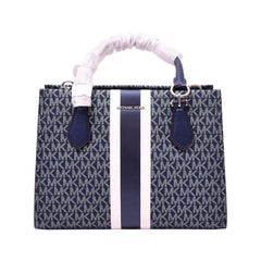 MK SIGNATURE HANDCARRY CROSSBODY BAG 35F5S6AS6V NVY (IR) Default Title - MamasJan Ladies Shoes & Bags