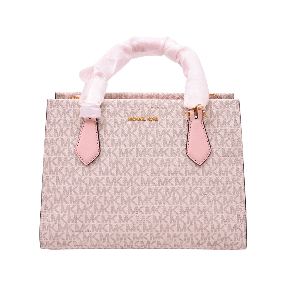 MK SIGNATURE HANDCARRY CROSSBODY BAG 35F5G6AS2B PWDR BLSH (I Default Title - MamasJan Ladies Shoes & Bags