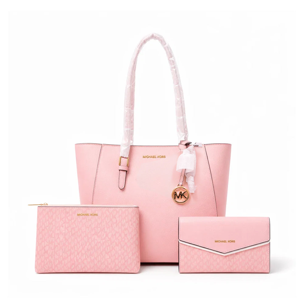 MK SHOULDER BAG 3-P 35R3GCFT3T PNK (IR) Default Title - MamasJan Ladies Shoes & Bags