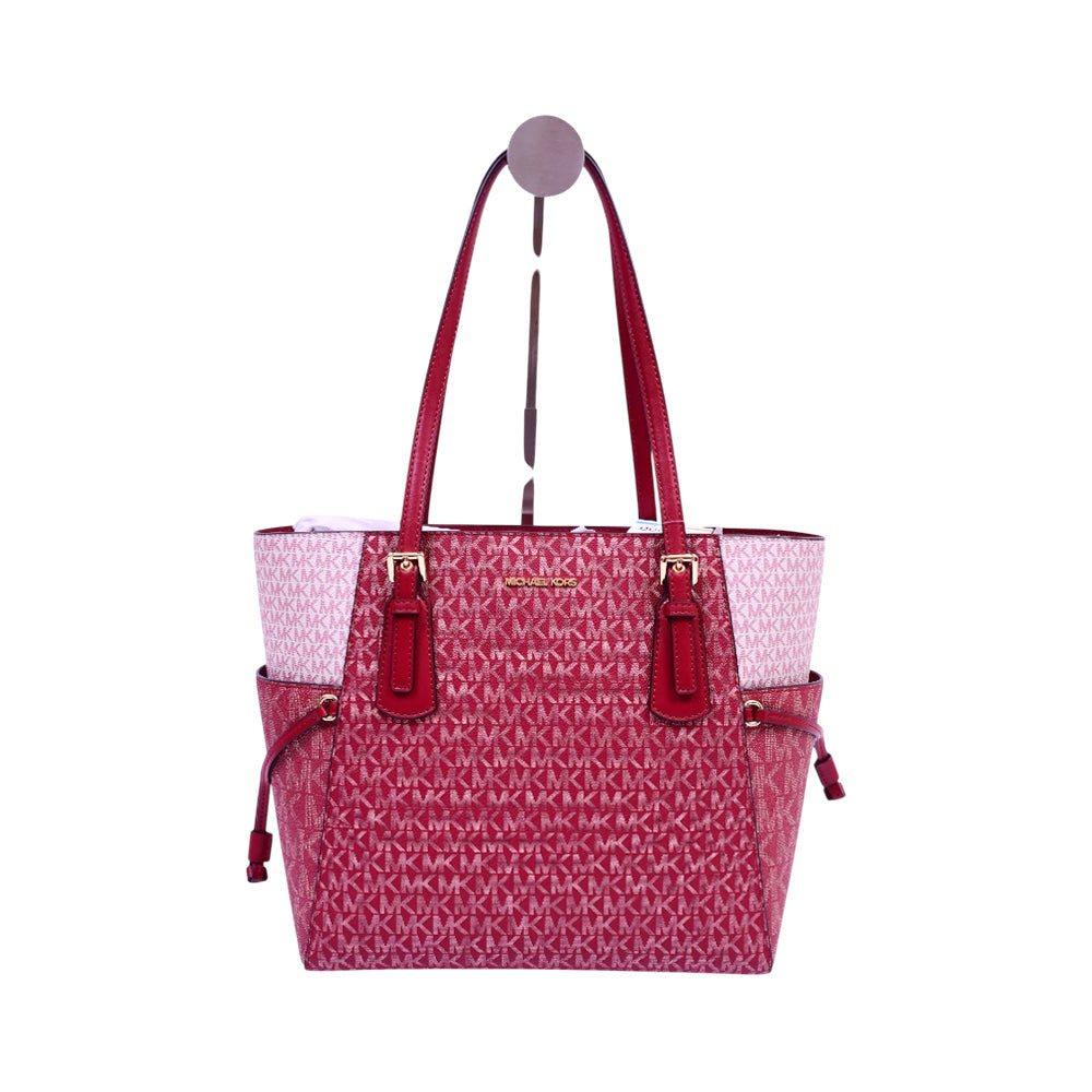 MK SIGNATURE SHOULDER TOTE BAG 35F5GV6T7V CHERRY (IR) Default Title - MamasJan Ladies Shoes & Bags