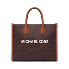 MK SIGNATURE TOTE BAG 35R5G7ZT2B BRN (IR) Default Title - MamasJan Ladies Shoes & Bags