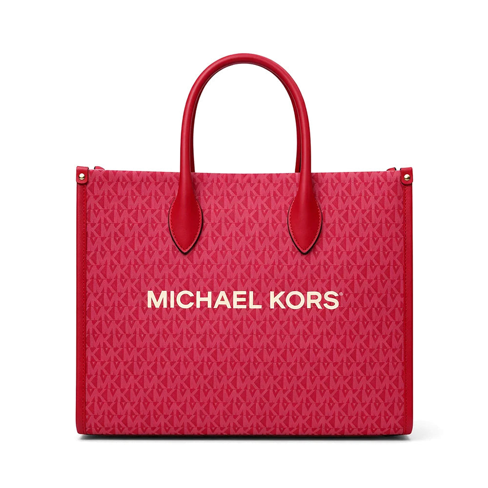MK SIGNATURE TOTE BAG 35F5G7ZT2V CHERRY (IR) Default Title - MamasJan Ladies Shoes & Bags