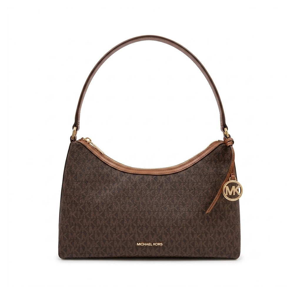 MK SHOULDER BAG 35T6G85C6B SAMMY BROWN SIG (IR) Default Title - MamasJan Ladies Shoes & Bags
