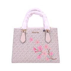 MK MD SATCHEL BAG 35S6G6AS61 MARILYN LT CREAM MULTI (IR) Default Title - MamasJan Ladies Shoes & Bags