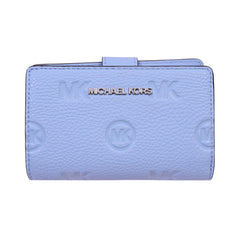 MK MD BIFOLD ZIP CN JETSET TRAVEL 35S6STVF6V WALLET PALE OCE Default Title - MamasJan Ladies Shoes & Bags