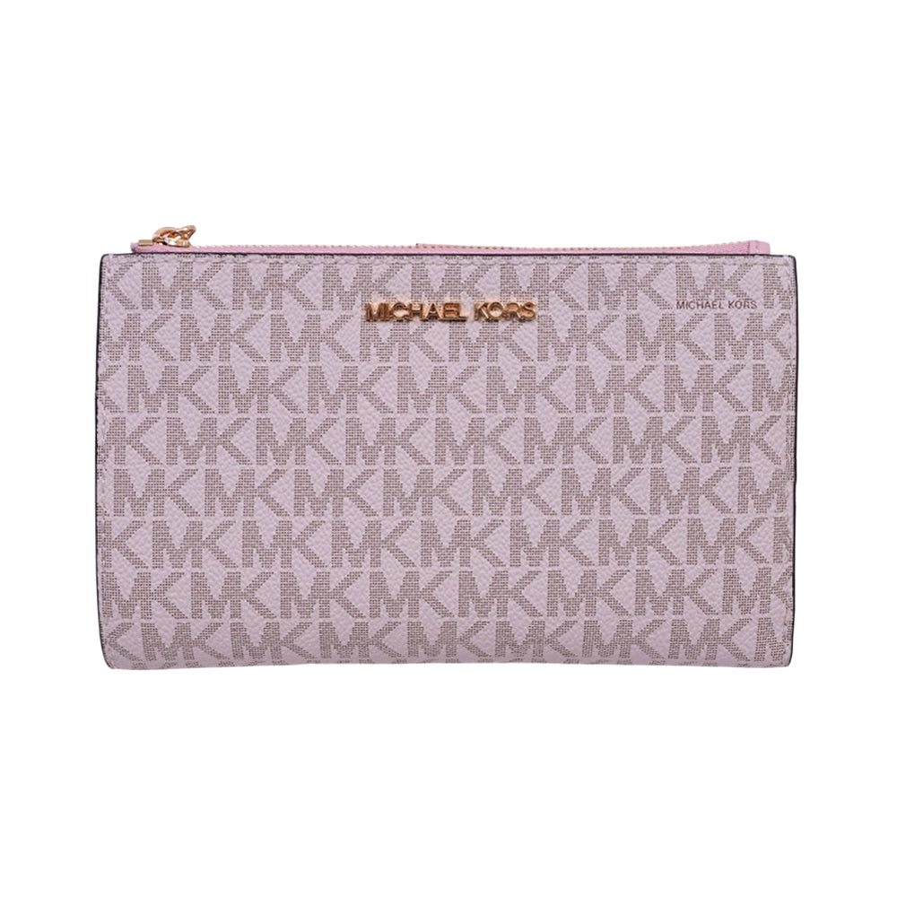 MK LG DOUBLE ZIP WRSTLT 35F8GTVWOB WALLET PWD BLUSH MULTI (I Default Title - MamasJan Ladies Shoes & Bags