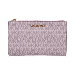 MK LG DOUBLE ZIP WRSTLT 35F8GTVWOB WALLET PWD BLUSH MULTI (I Default Title - MamasJan Ladies Shoes & Bags