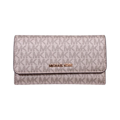 MK LG TRIFOLD JETSET TRAVEL 35S6GTVF3M WALLET PALE GOLD (IR) Default Title - MamasJan Ladies Shoes & Bags