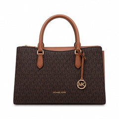 MK ARDEN MD SATCHEL BAG 35T6G4XS2B BROWN SIG (IR) Default Title - MamasJan Ladies Shoes & Bags